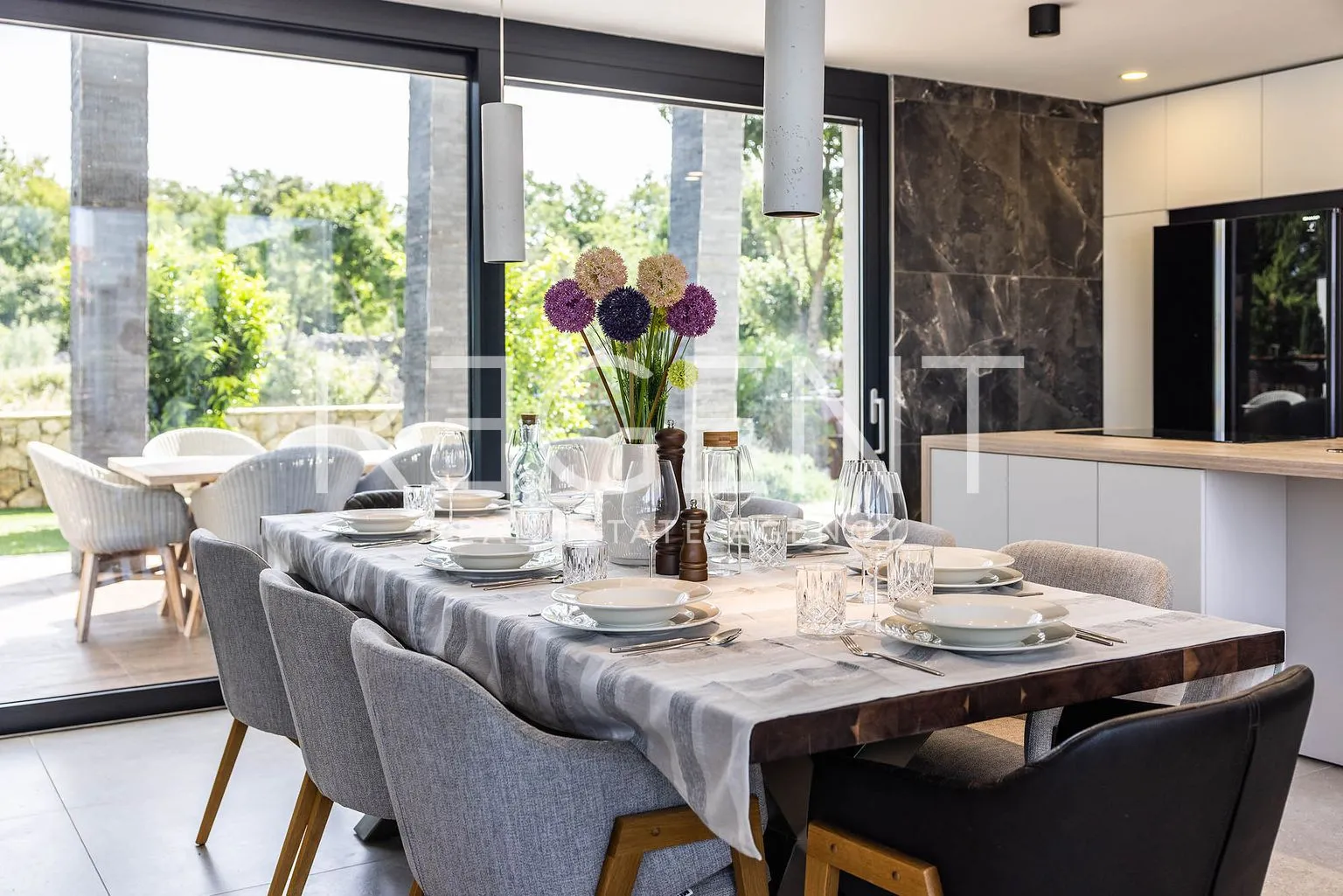 krk, linardići - luksuzna vila s pogledom na more, infinity bazenom i saunom 350m2 - slika 14