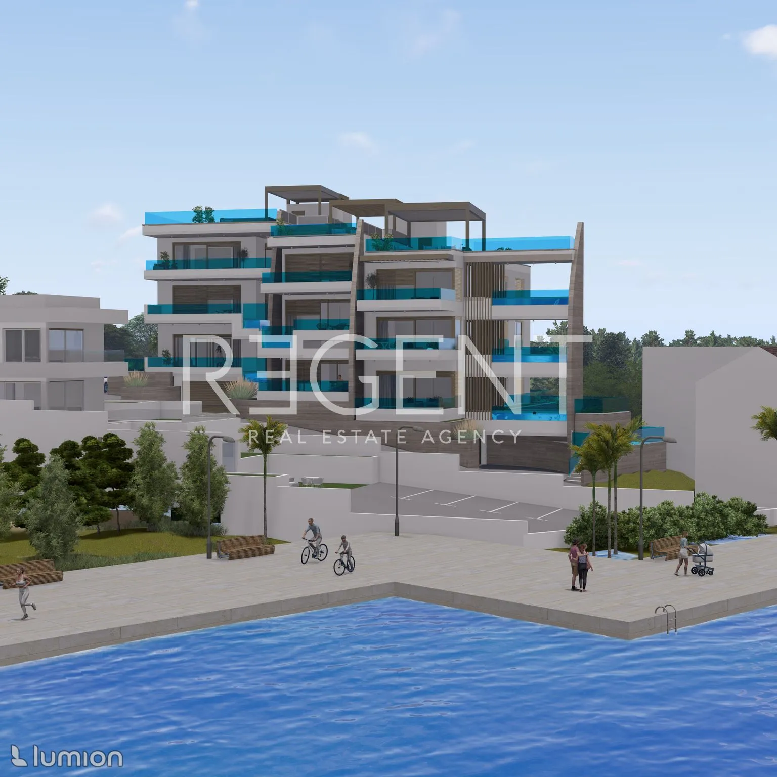 šibenik, grebaštica - dvosoban stan s bazenom 92 m2 novogradnja - slika 2