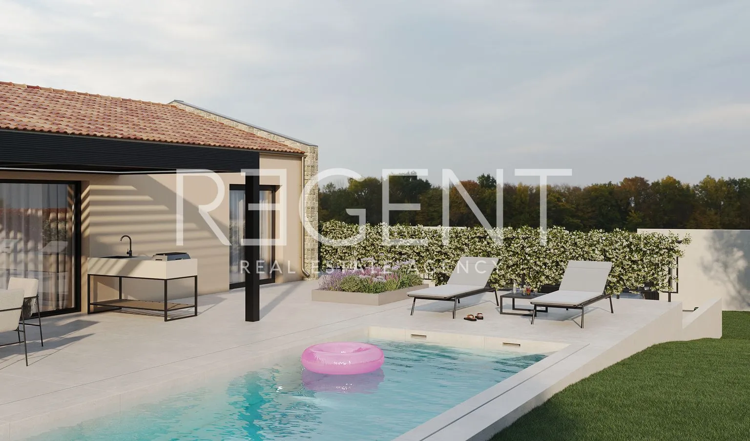 istra, žminj - moderna prizemnica s bazenom 106 m2 - slika 18