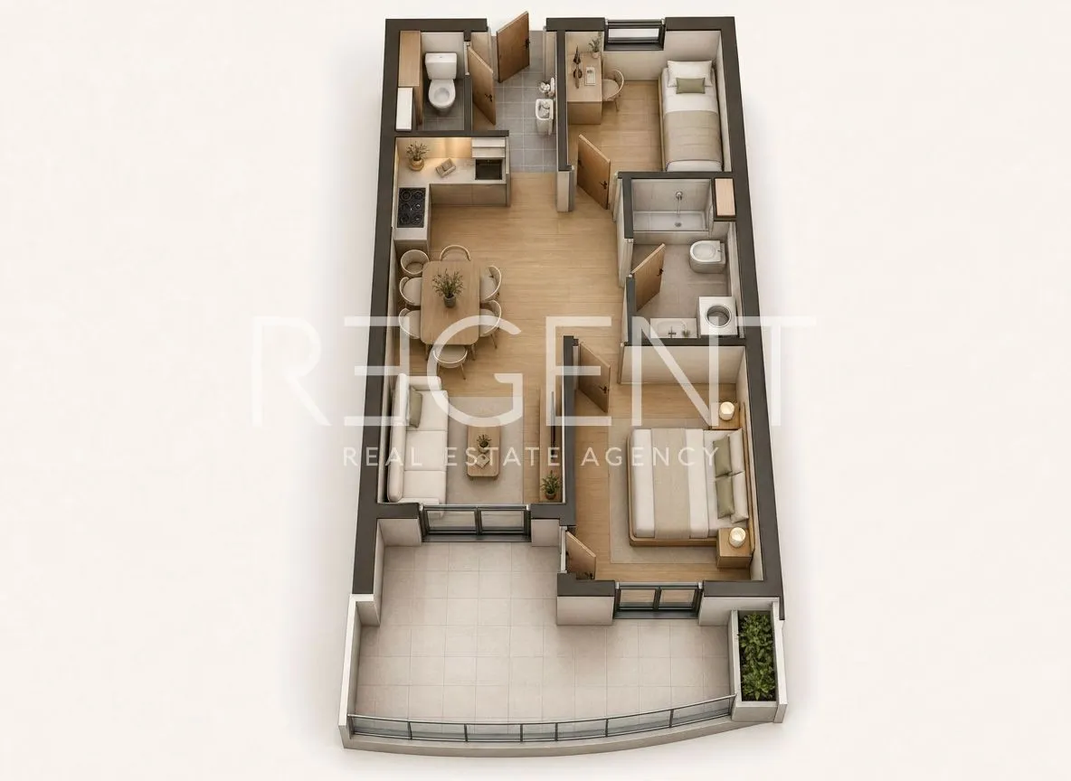split, visoka - dvosoban stan s lođom i terasom u modernoj novogradnji - slika 11