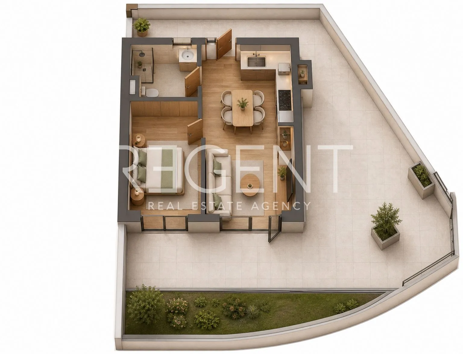 split, visoka - penthouse s terasom u modernoj novogradnji - slika 11