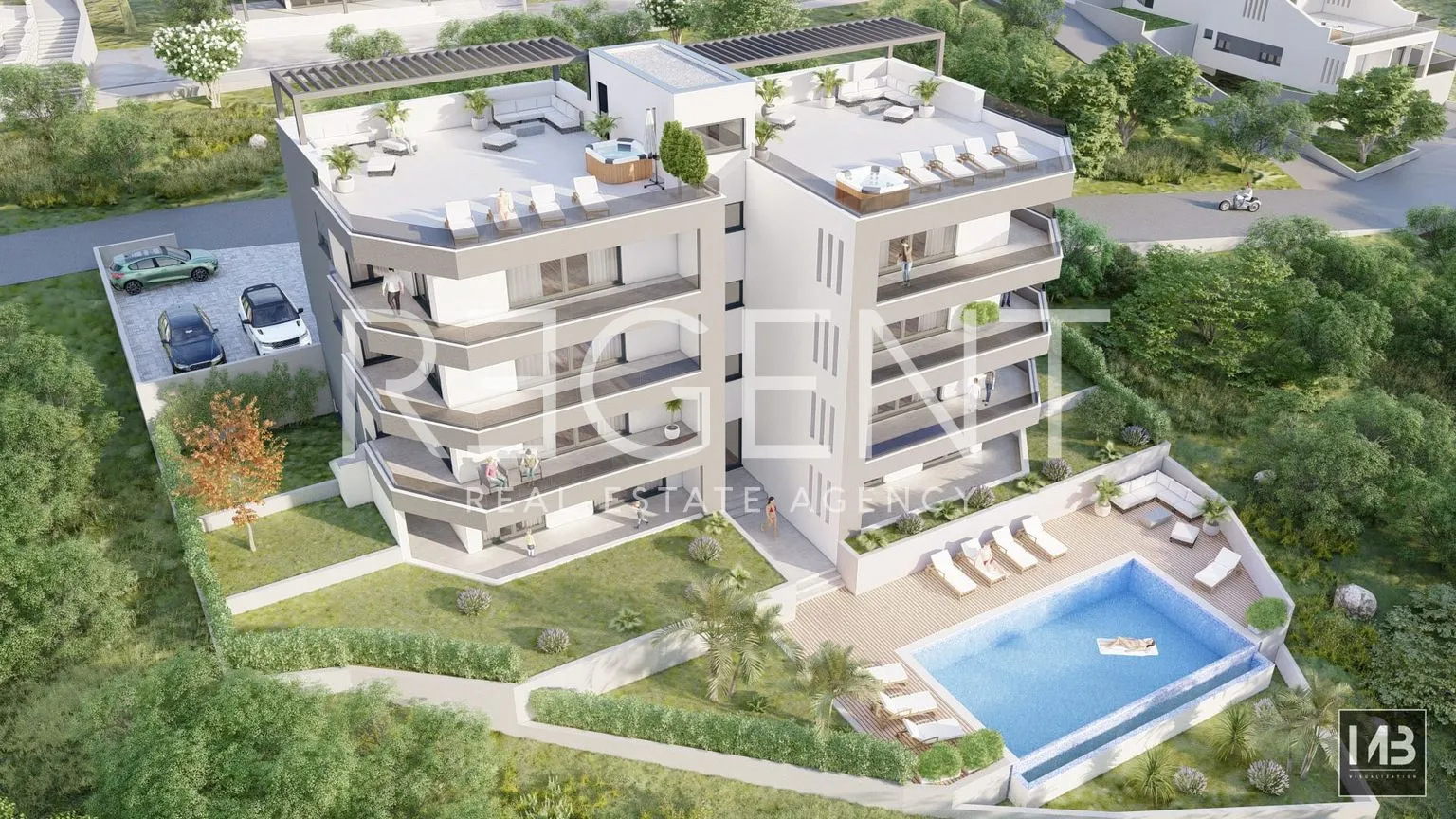 trogir, čiovo – dvosoban stan s pogledom na more 100 m2 novogradnja - slika 2