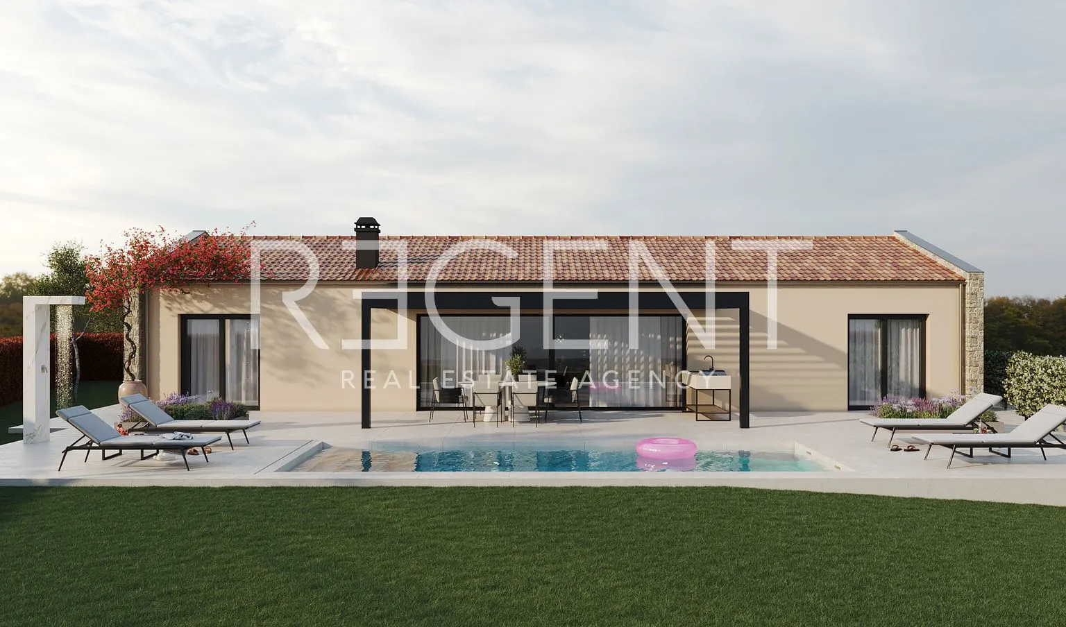 Istra, Žminj - Moderna prizemnica s bazenom 106 m2