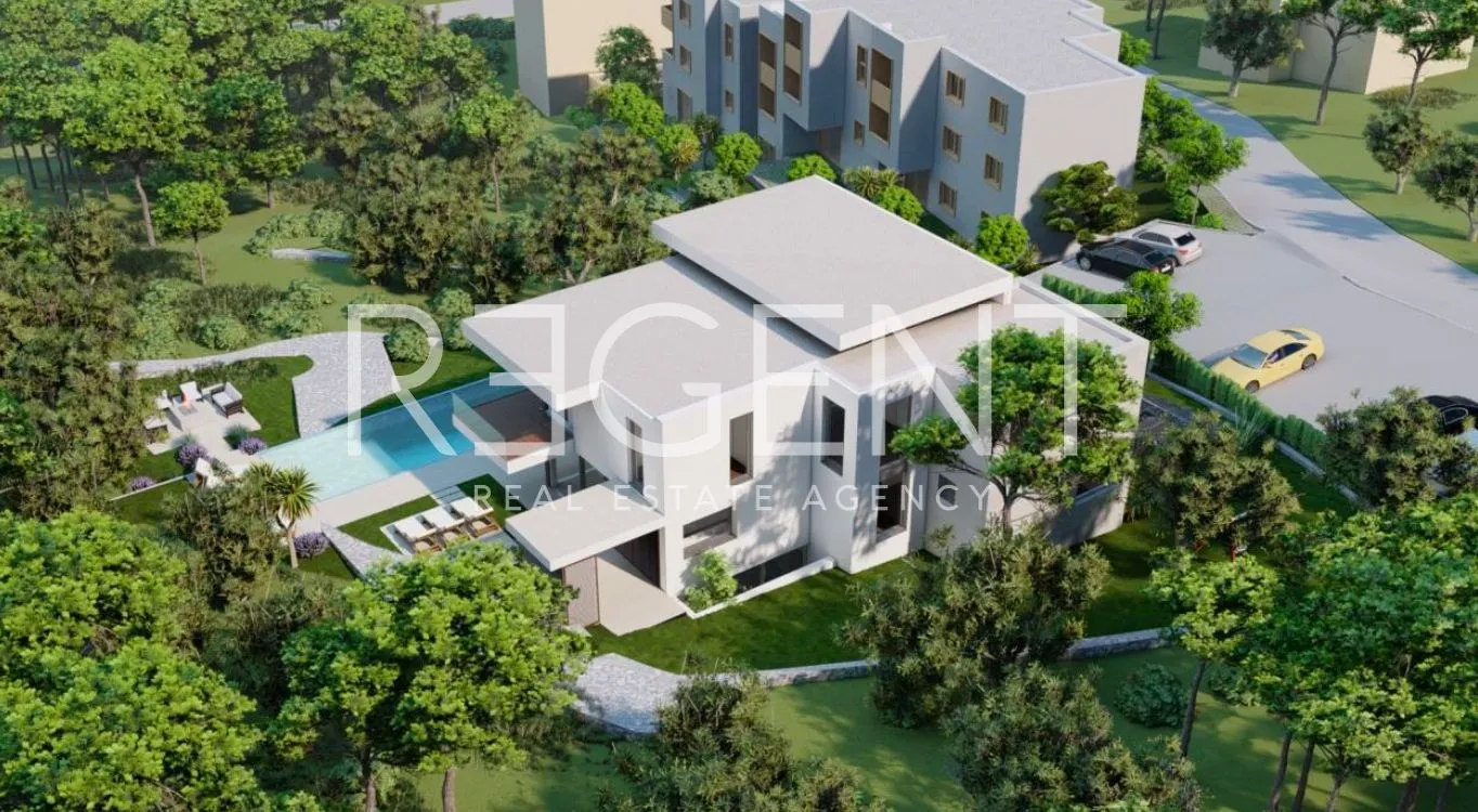 trogir, čiovo - zemljište s projektom luksuzne vile - slika 7