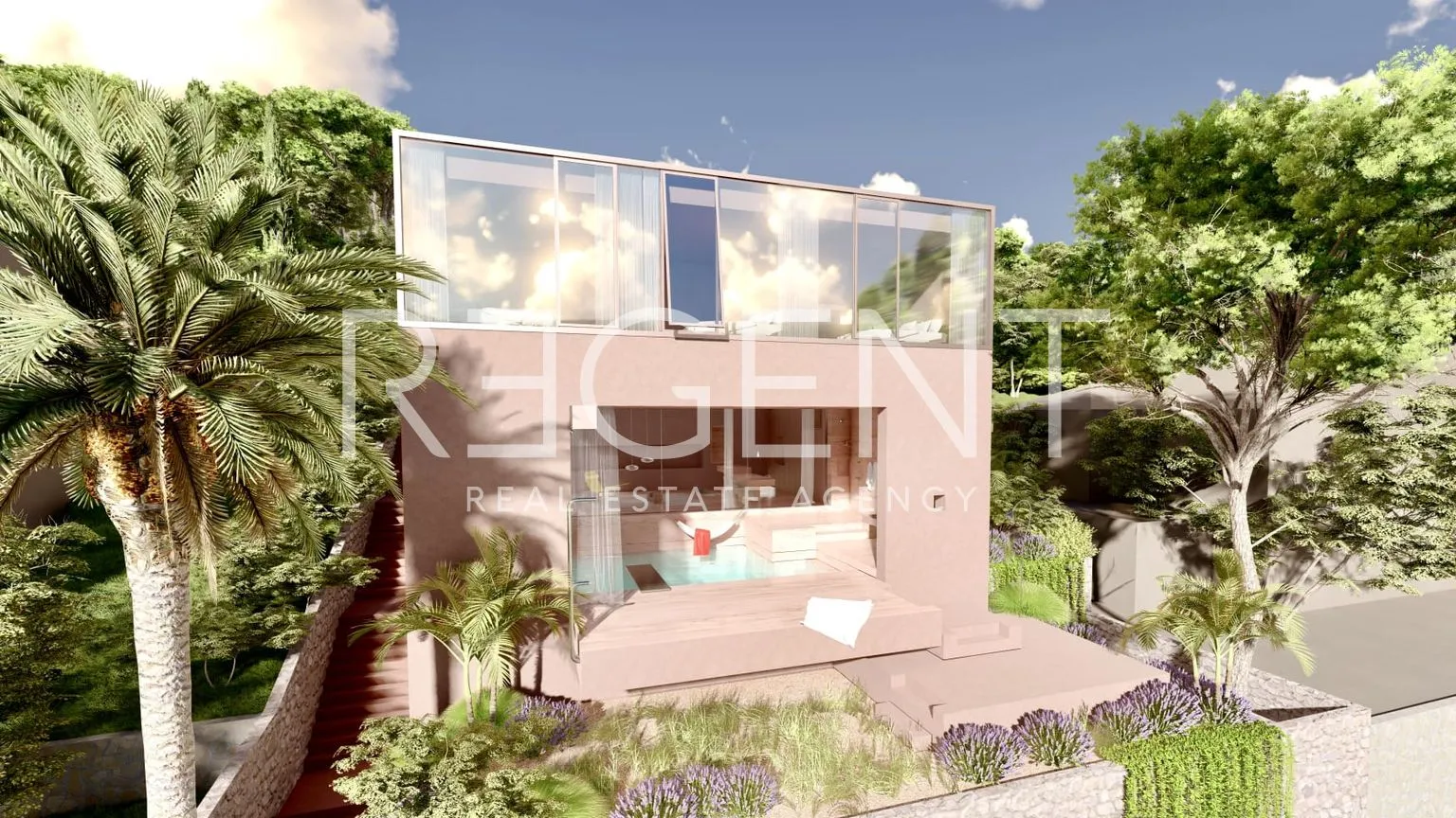 hvar, jelsa - zemljište s projektom vile 718 m2 - slika 3