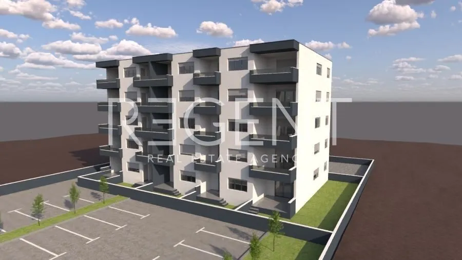trogir, seget donji – dvosoban stan s loggiom 75 m2, novogradnja - slika 1
