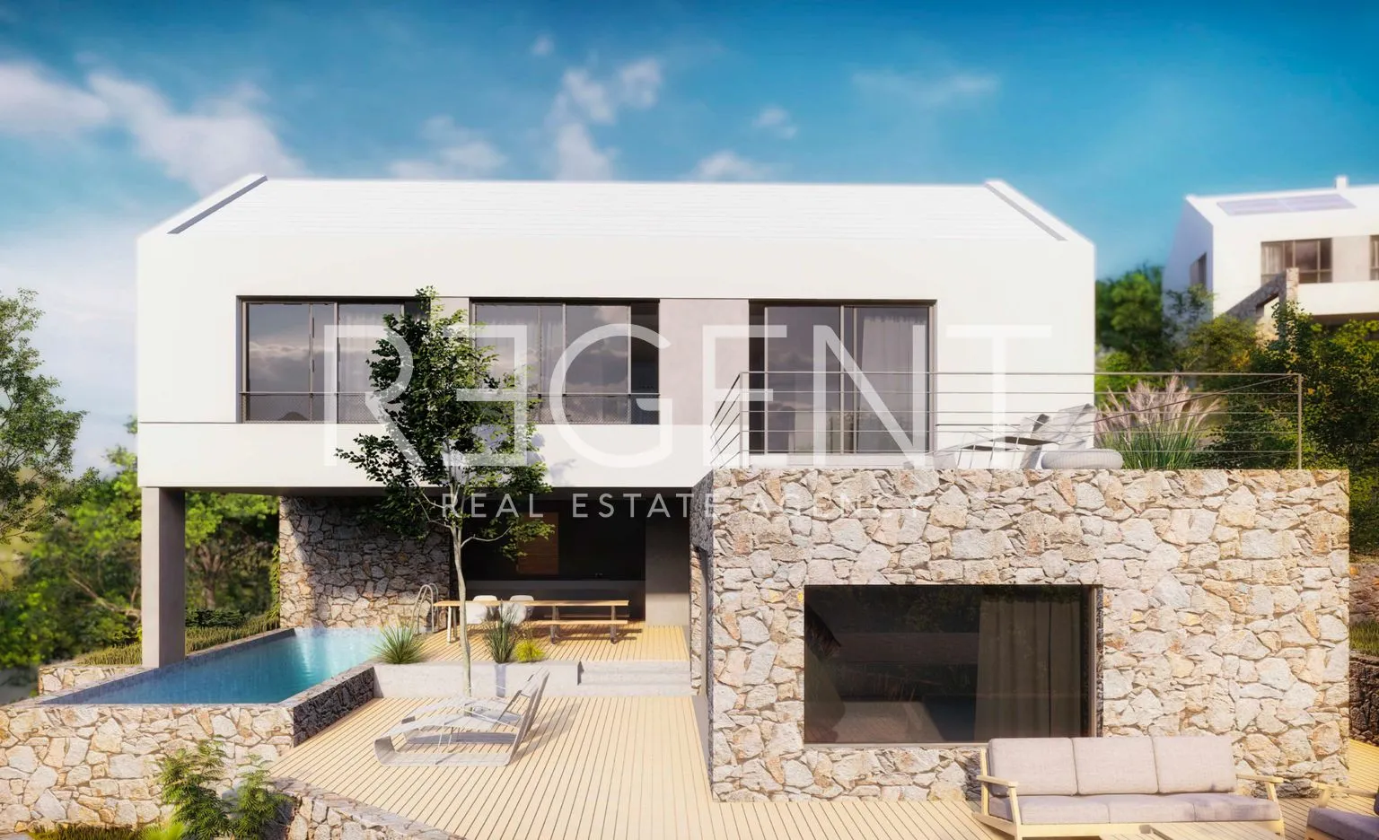 brač, farska- predivno građevinsko zemljište s projektom 2642m2 - slika 2