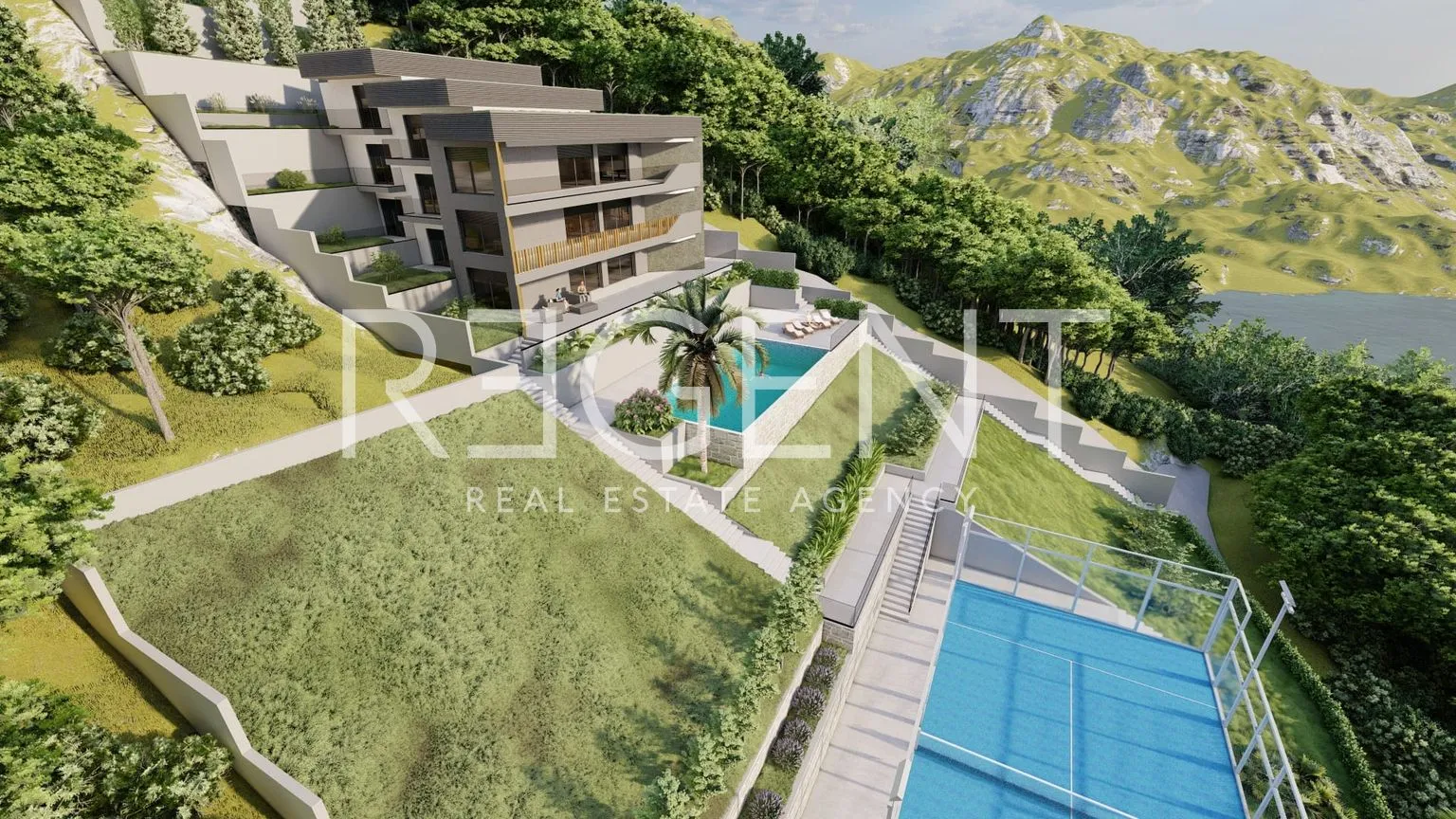 omiš, borak – zemljište s projektom za izgradnju tri luksuzne vile 2460m2 - slika 2