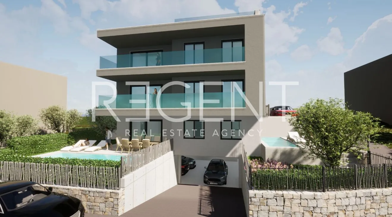 trogir, okrug gornji - trosoban stan u prizemlju s bazenom - slika 2