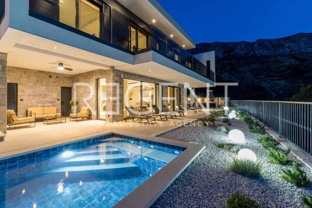 dugi rat - villa za najam, bazen, sauna, pogled na more - slika 24