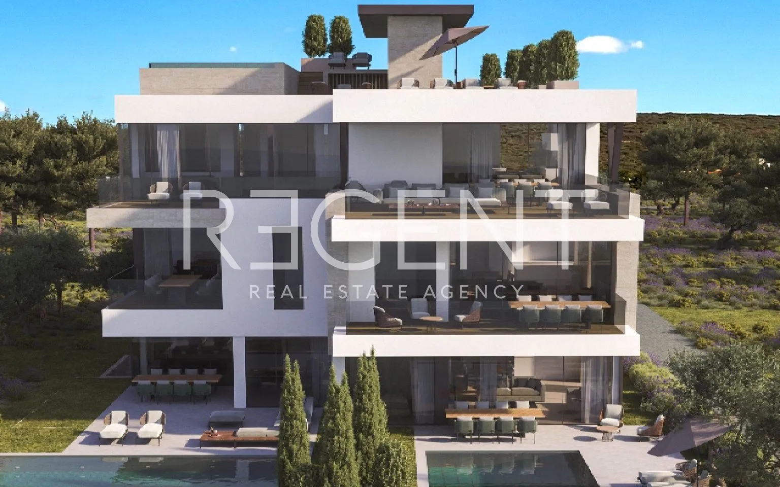 sukošan – luksuzno moderni penthouse s krovnom terasom i bazenom 193 m2 - slika 3