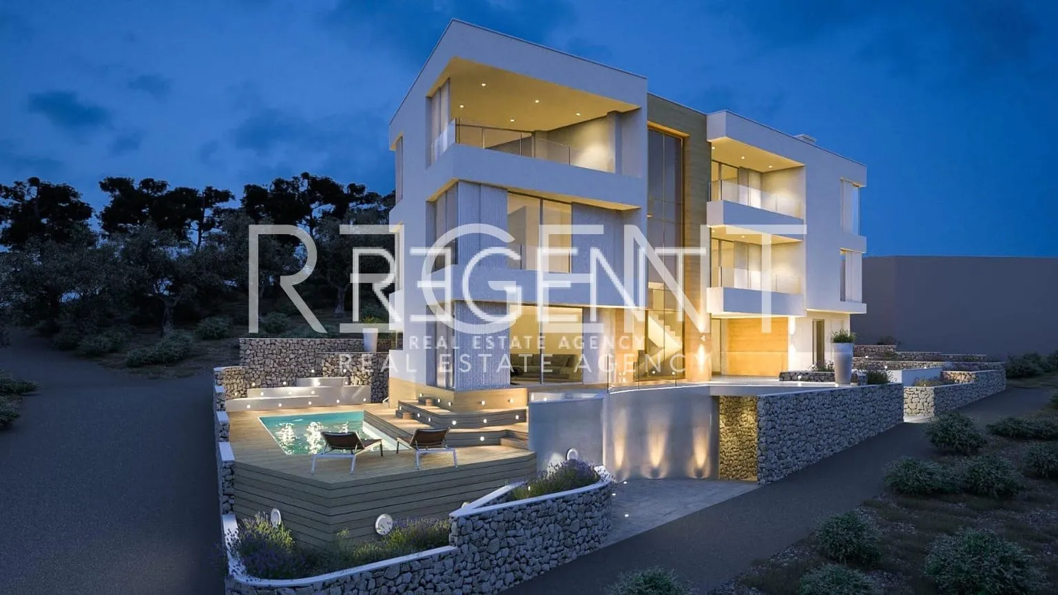 trogir, čiovo - luksuzna novoizgrađena vila 100 m od mora, 579m2 - slika 16