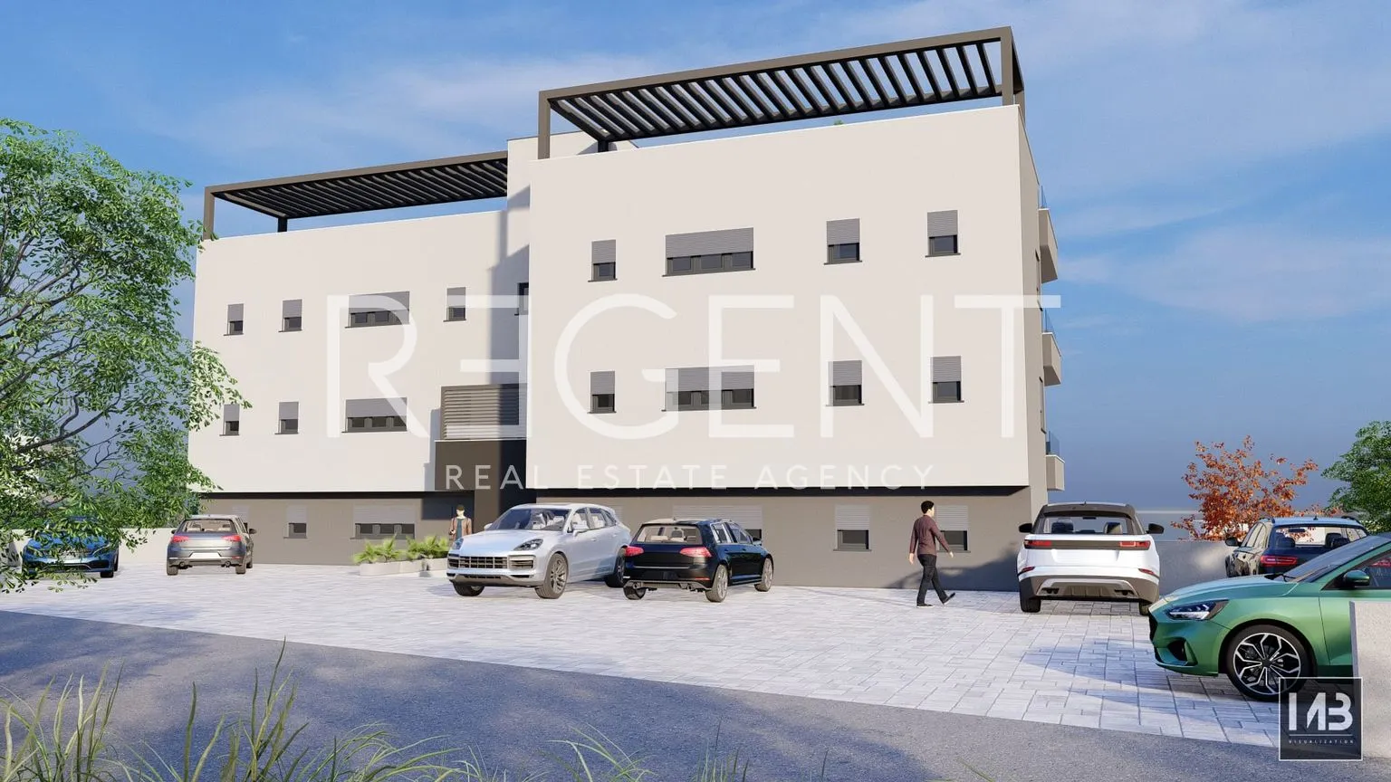 trogir, čiovo – dvosoban stan s pogledom na more 100 m2 novogradnja - slika 5