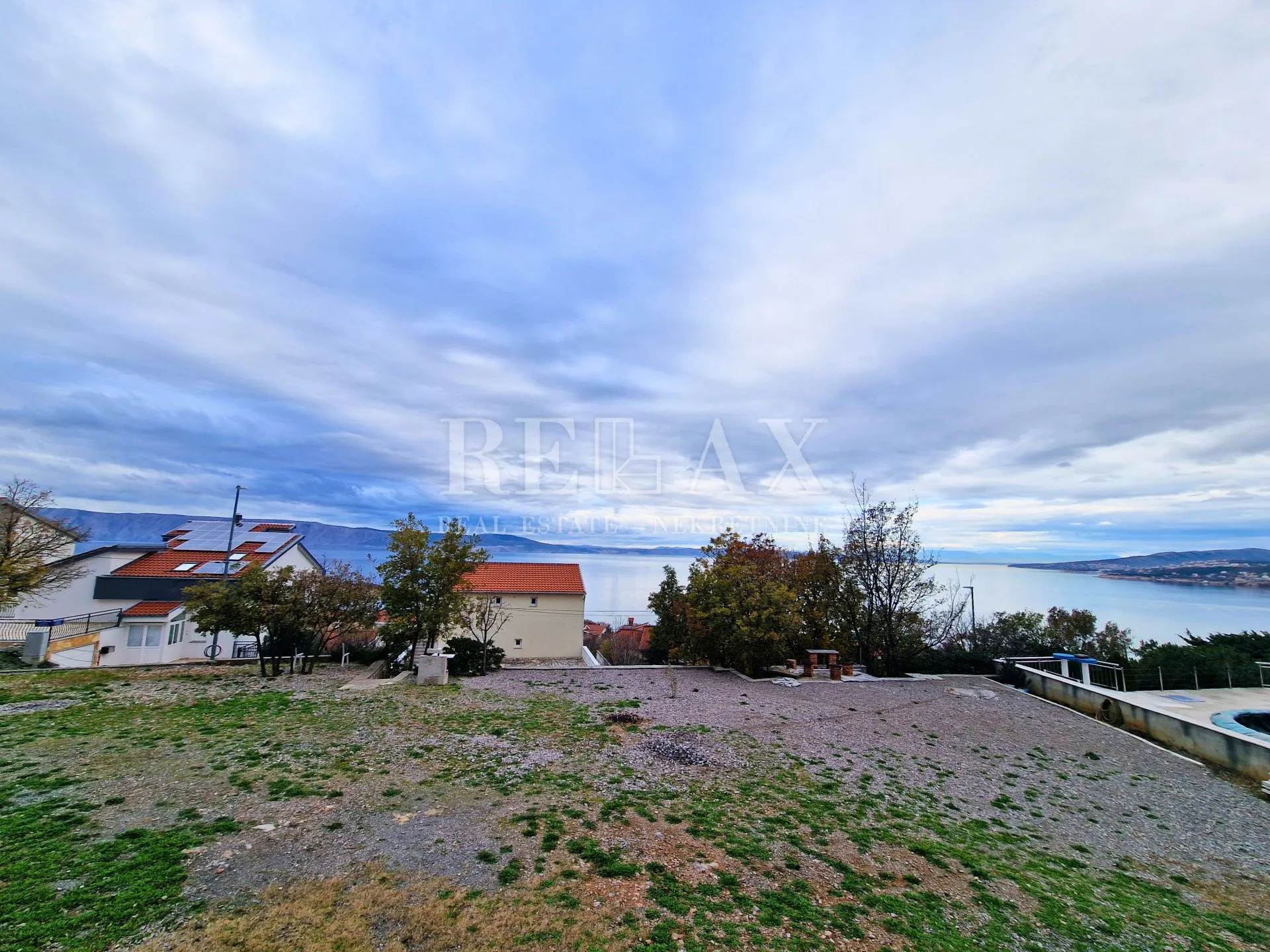 Klenovica - građevinsko zemljište s pogledom na more - Klenovica, Novi Vinodolski