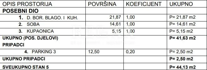 crikvenica - prizemni stan s parkingom, 44,13 m2 - slika 9