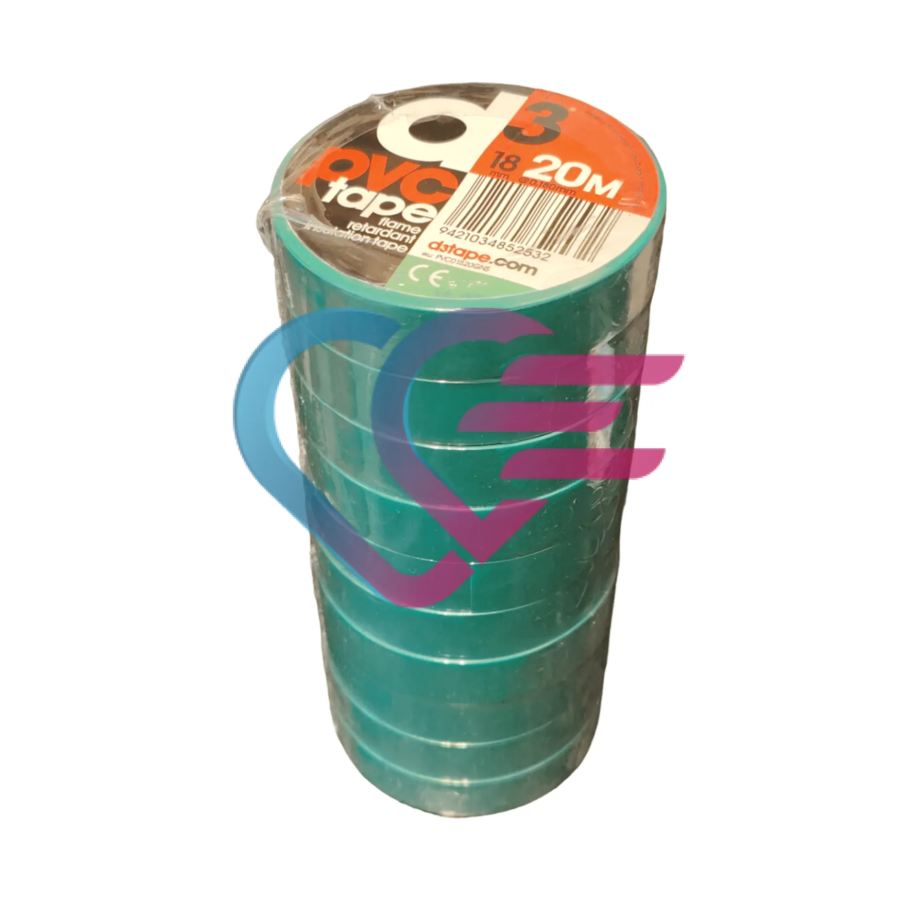 traka sportska pvc, 1,8cm x 20m, zelena - slika 2