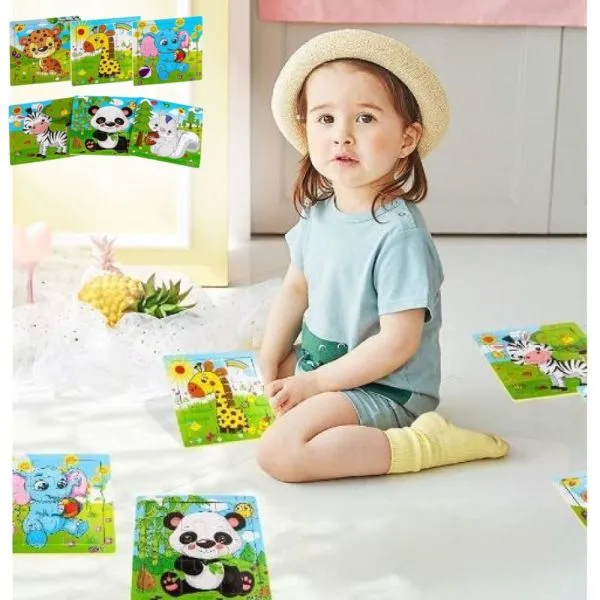 Paket 5x Drvene puzzle za djecu mix modela - Zagreb
