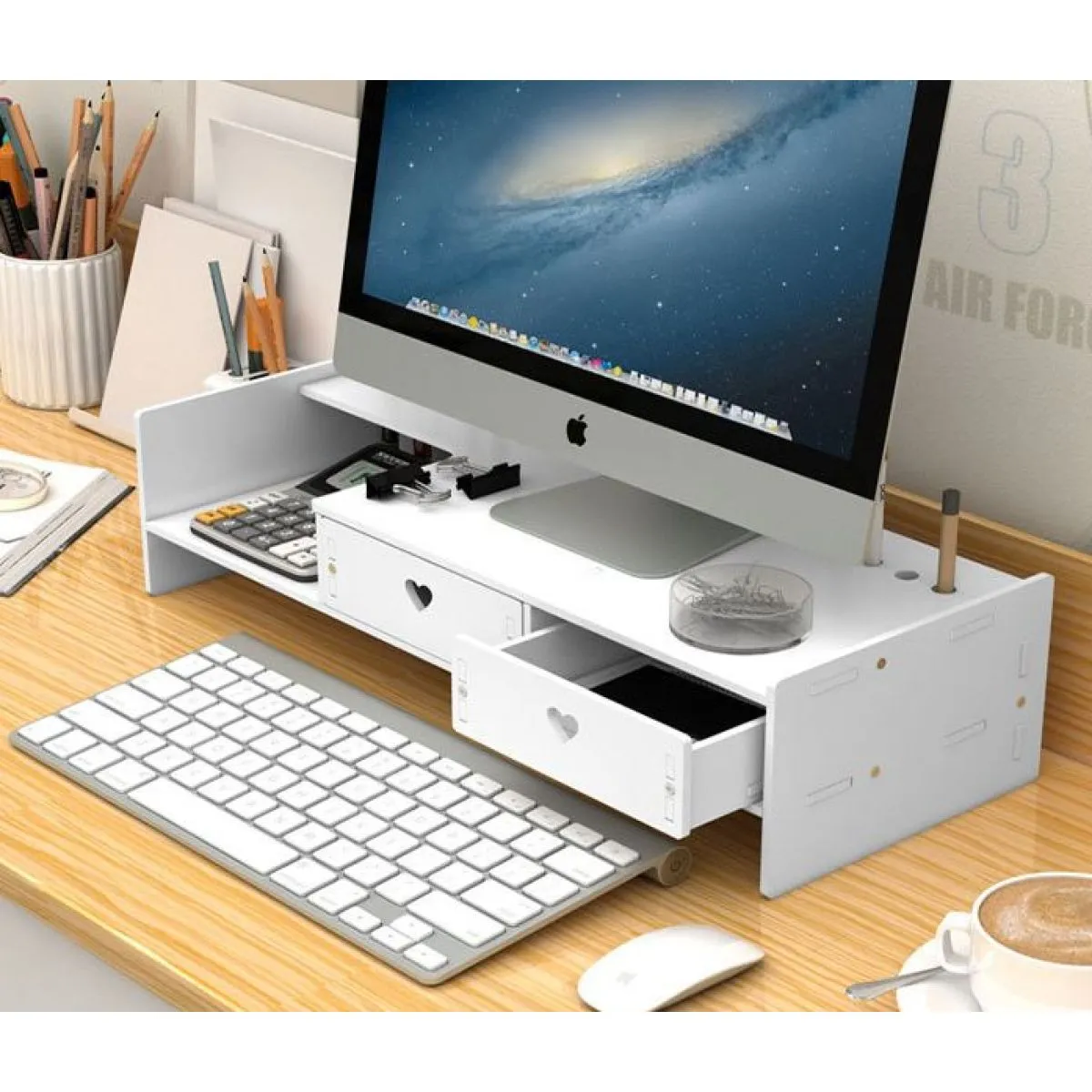 stalak za monitor ili laptop s ladicama - slika 2