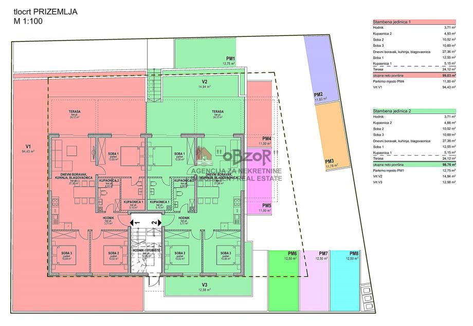 povljana- trosoban apartman s vrtom(s2) 98,76m2 - novogradnja - slika 6