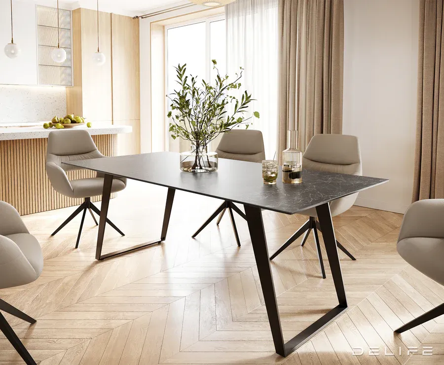 Blagovaonski stol Edge 200x100, Materijal: Keramika Laminam Nero Greco - Čakovec, Čakovec-zapad