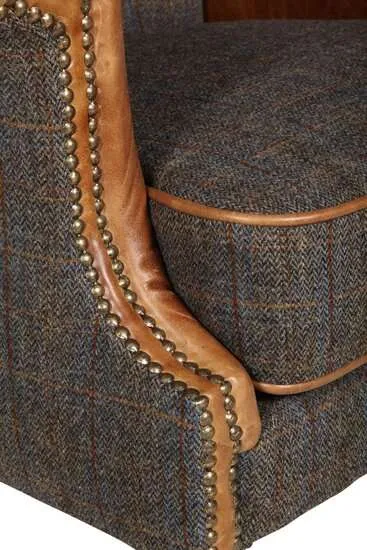 chesterfield harris tweed fotelja kniphofia - slika 3