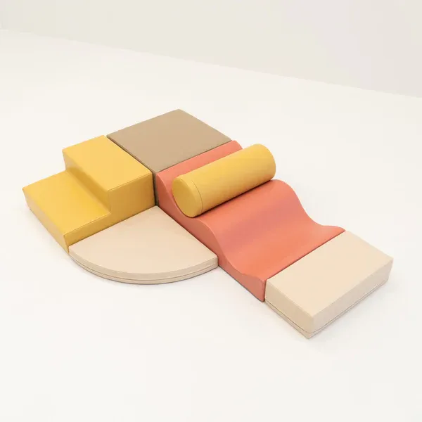 set od 6 pjenastih blokova soft play - pastelno ružičasti istraživač - slika 20