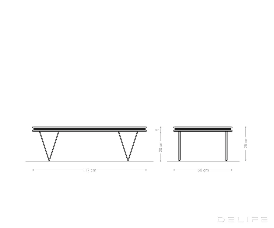 klub stolić stonegrace 117x60cm, materijal: bagrem - slika 5