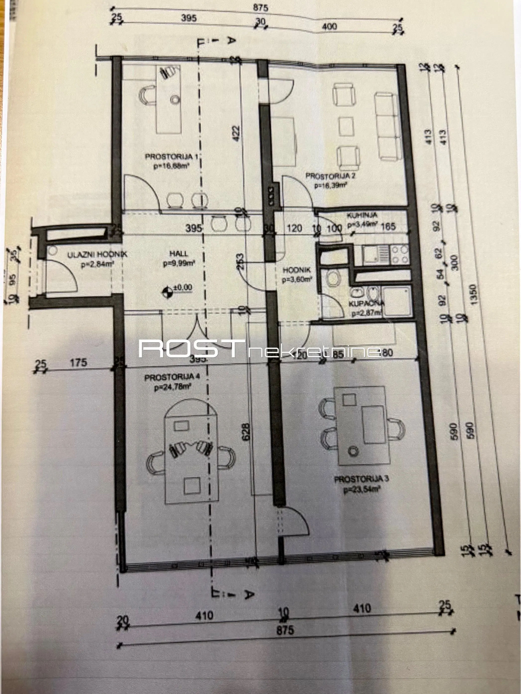 centar - iblerov trg - 105 m2, 4-sobni - novouređeni poslovni prostor - slika 26