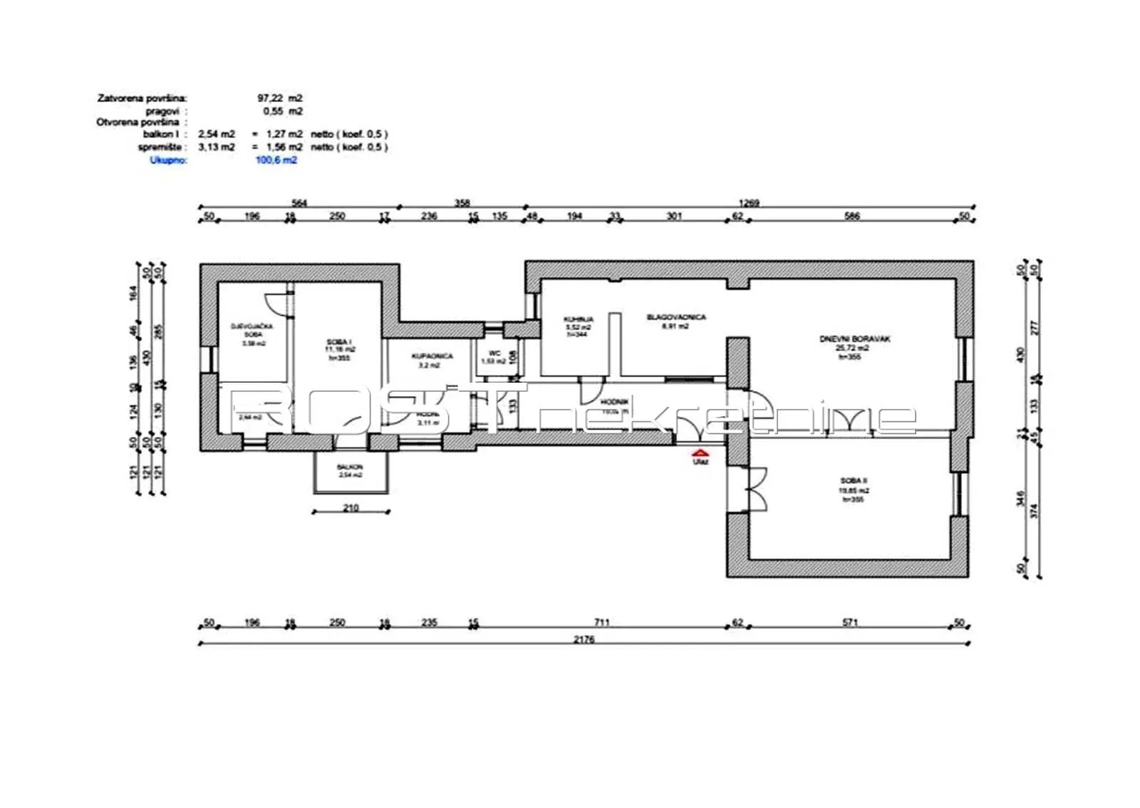centar - trg petra svačića - 97 m2, 4-sobni + balkon - sve novo - slika 29