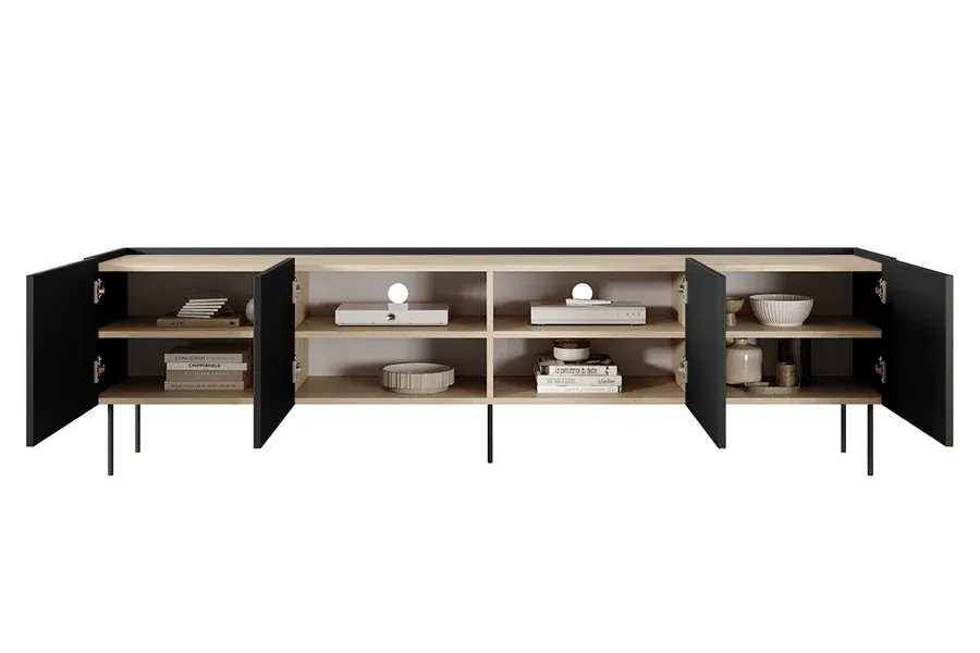 tv komoda desin 220cm, 4 vrata, materijal: mdf - slika 3