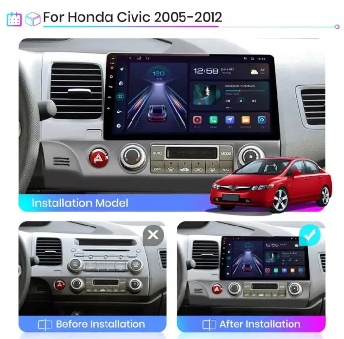 honda civic 8 2005 - 2012 original radio android navigacija multimedia - slika 2