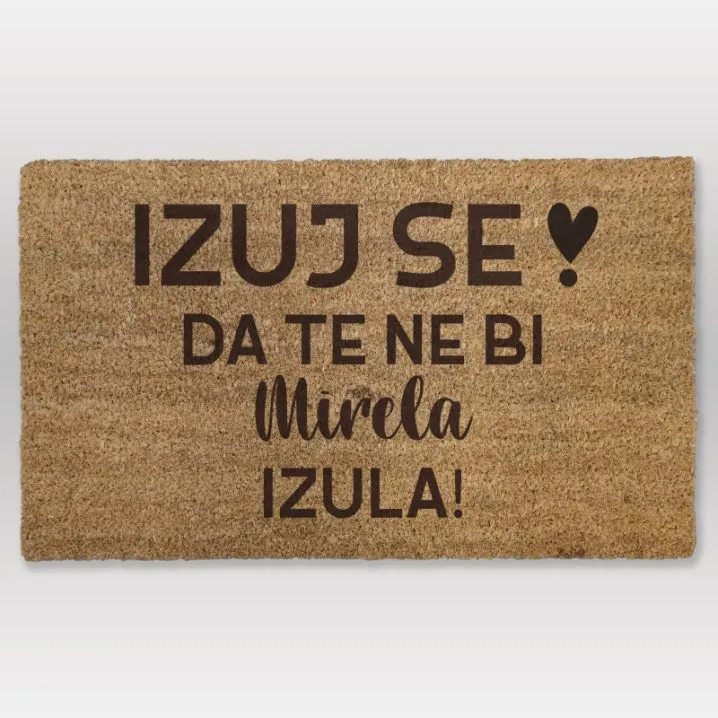 Šaljivi personalizirani otirač – Izuj se! - Osijek