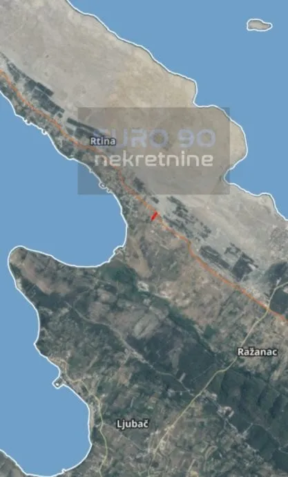 Rtina-Građevinsko Zemljište 2499 M2 ,s Otvorenim Pogledom Na More !!! - Rtina, Ražanac