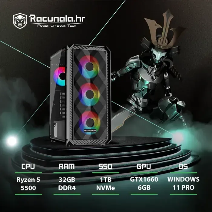 BaB računalo Gamer R51660S (Ryzen 5 5500, 32GB DDR4, 1TB SSD NVMe - Zagreb