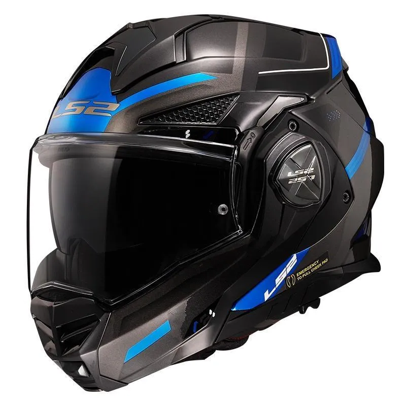 Kaciga Ls2 Ff901 Advant X Spectrum Crno-Titanium-Plava - Split