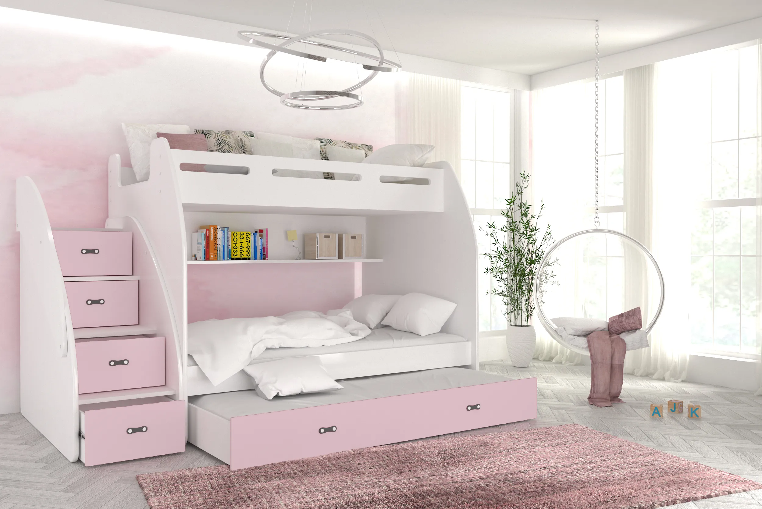Krevet na kat 200*90 Zuzia – Stepenice i ladice u jednom - Nedeljanec, Vidovec