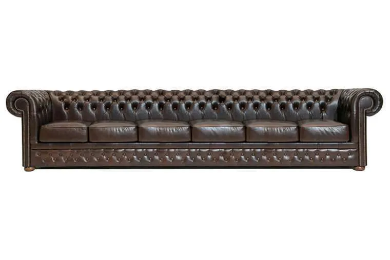 chesterfield garnitura first class leather | 6-sjedišta | cloudy brown - slika 1