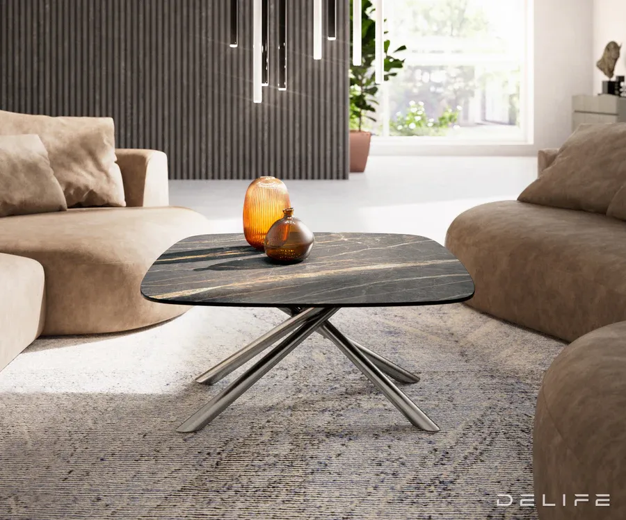 klub stolić edge boot 90x90cm, materijal: keramika laminam noir desir - slika 2