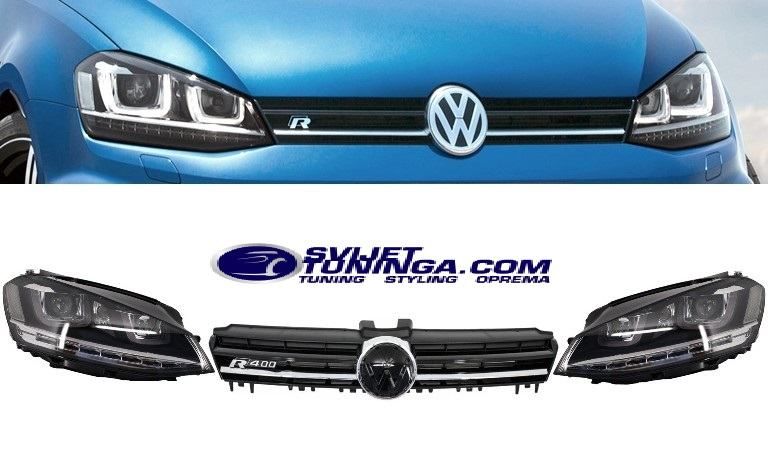 3d Led Drl Farovi+maska- R Dizajn Za Vw Golf 7- Super Izgled! - Županja