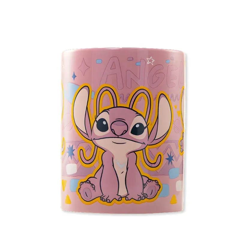 lilo & stitch (angel) fuzzy mug, 440 ml - slika 3