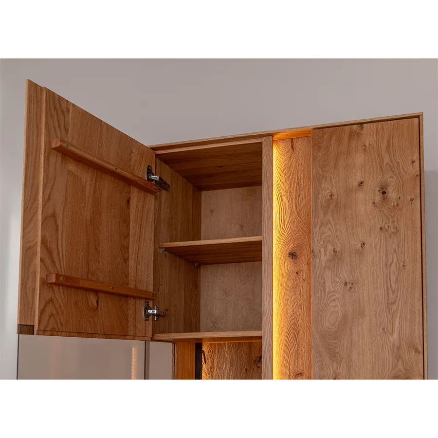 vitrina collodi 84,50x205cm, materijal: masivno drvo hrast - slika 5