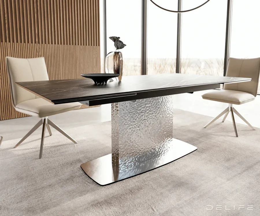 produljivi stol edge 200/300x100, materijal: keramika laminam noir - slika 6