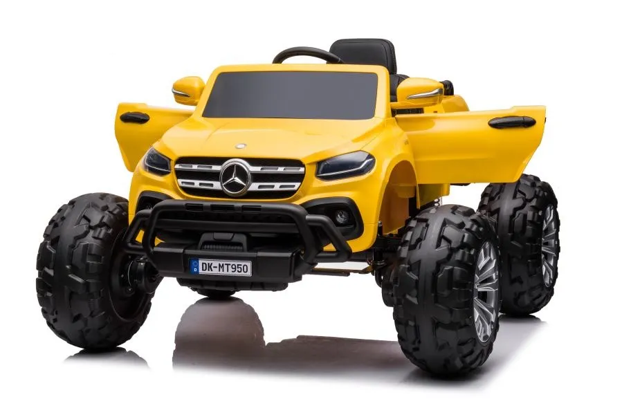 licencirani auto na akumulator mercedes dk-mt950 4x4 - žuti/lakirani - slika 4