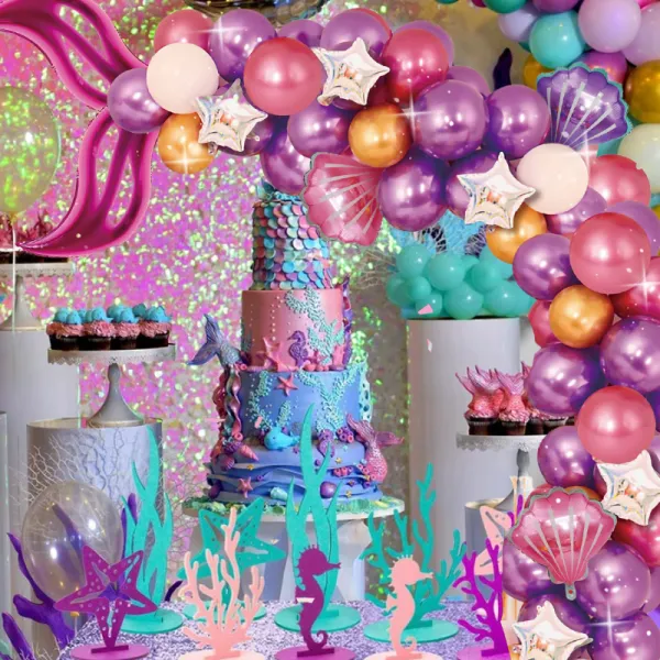 luk od balona - mermaid purple - pink - slika 6
