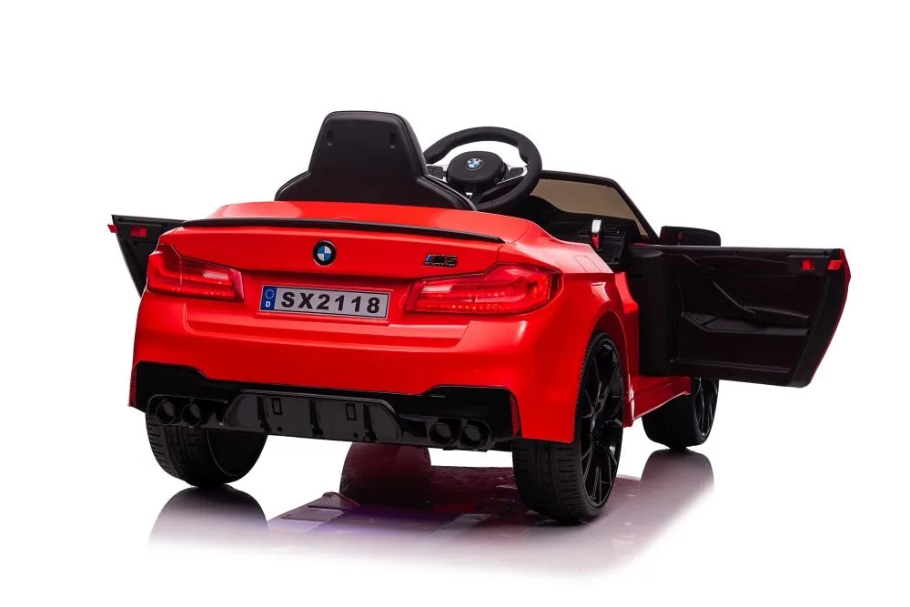 licencirani auto na akumulator bmw m5 - crveni/lakirani - slika 3