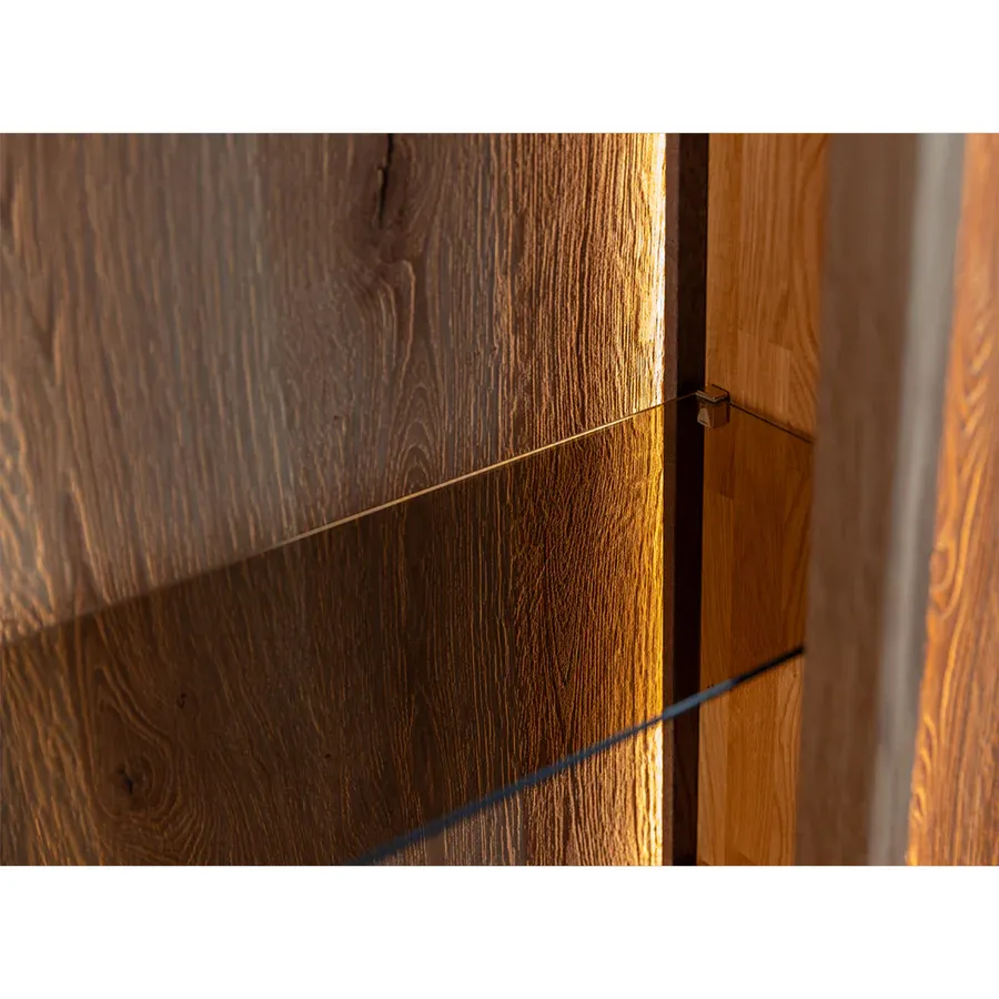 vitrina collodi 135x115cm, materijal: masivno drvo hrast - slika 7