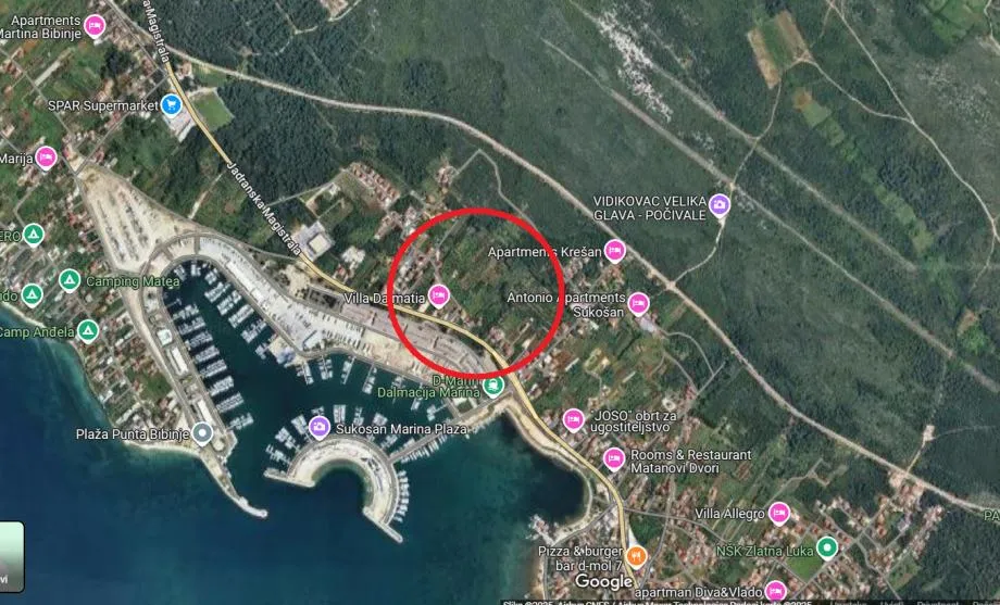 Građevinsko zemljište, Sukošan, 300 m od mora, površina 1128 m2 - Prelog