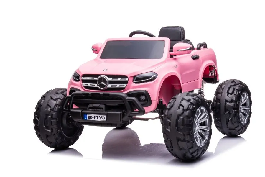 licencirani auto na akumulator mercedes dk-mt950 4x4 - svijetlo rozi - slika 3