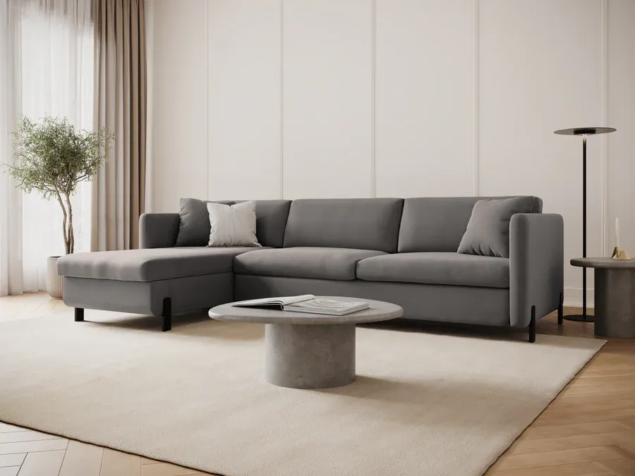 kutna garnitura gloria 260x170cm, materijal: baršun - slika 5