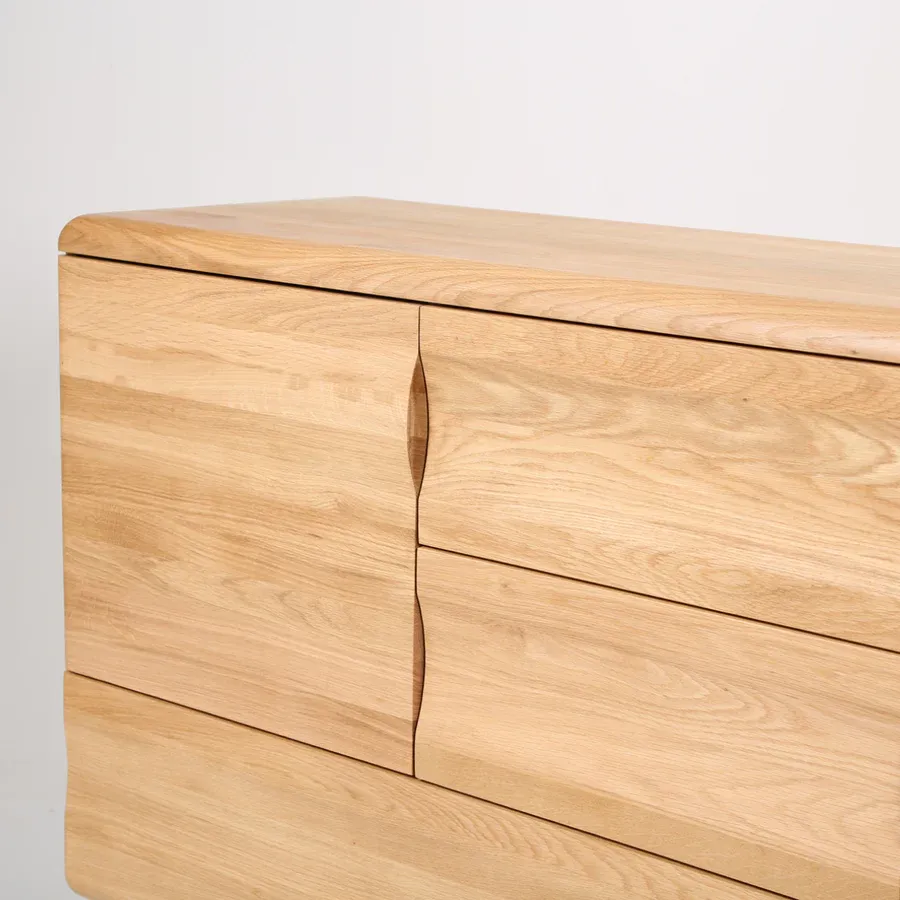 komoda antoni alto 160x96cm, materijal: puno drvo hrast - slika 9